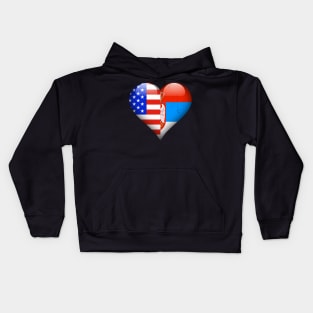 Half American Half Serbian - Gift for Serbian From Serbia Kids Hoodie